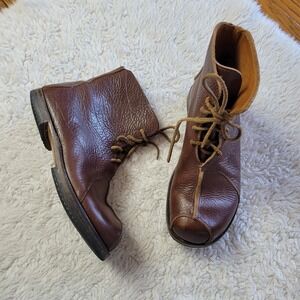 CYDWOQ Artisan Handmade Leather Boots Women's 37.5 / US 7.5 Brown READ